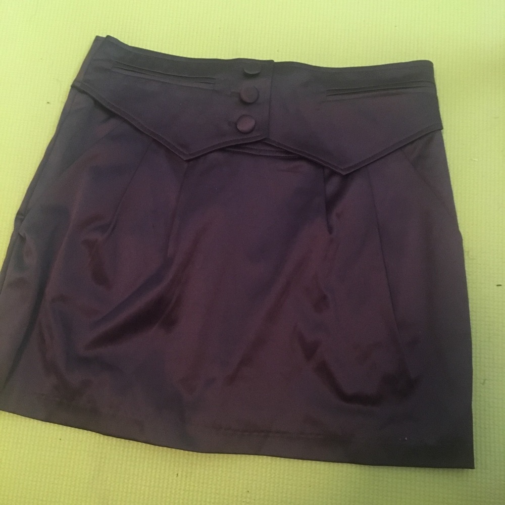 Faux leather mini skirt